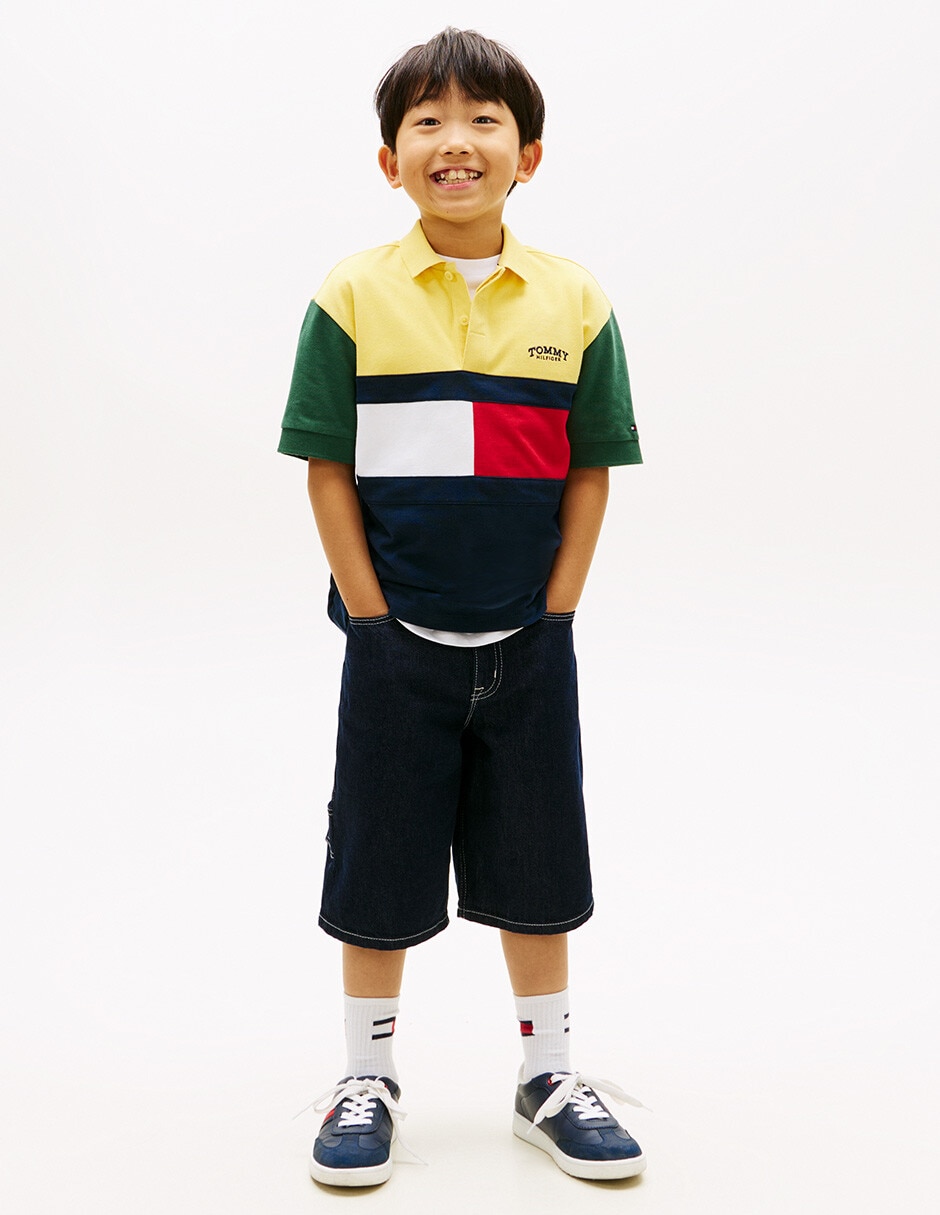 Playera tipo polo de algodón para niño 2