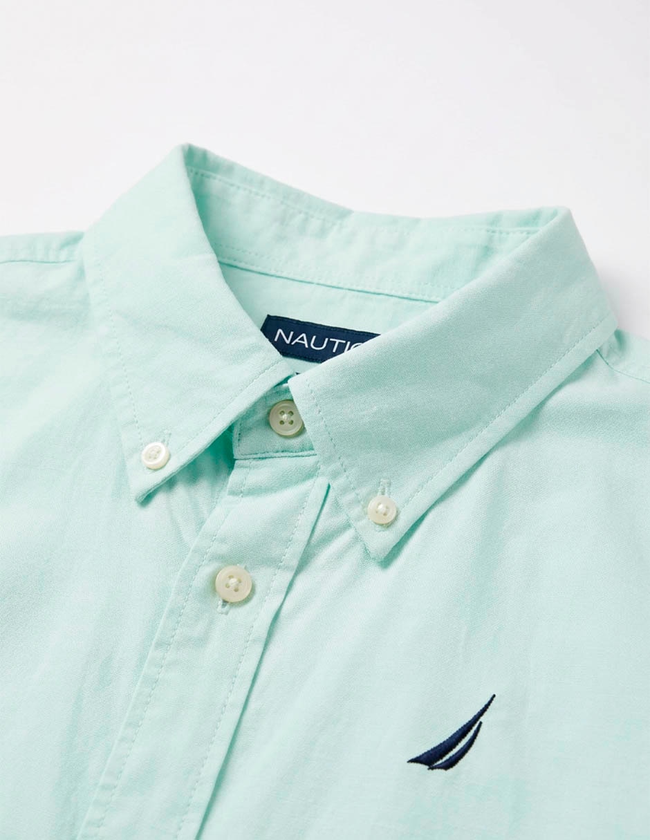 Camisa casual de algodón manga corta para niño 9