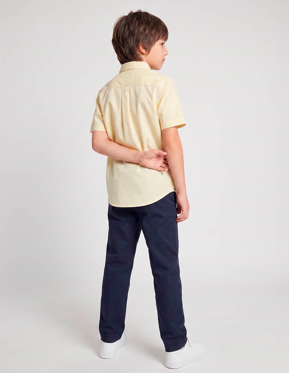 Camisa casual nautica de algodón manga corta para niño