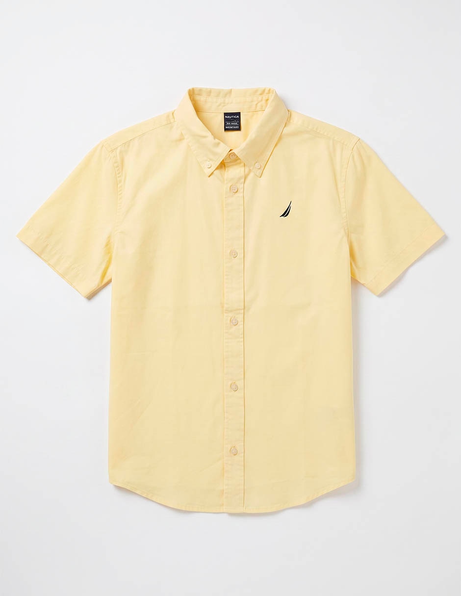 Camisa casual nautica de algodón manga corta para niño