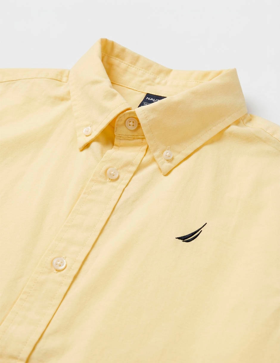 Camisa casual nautica de algodón manga corta para niño