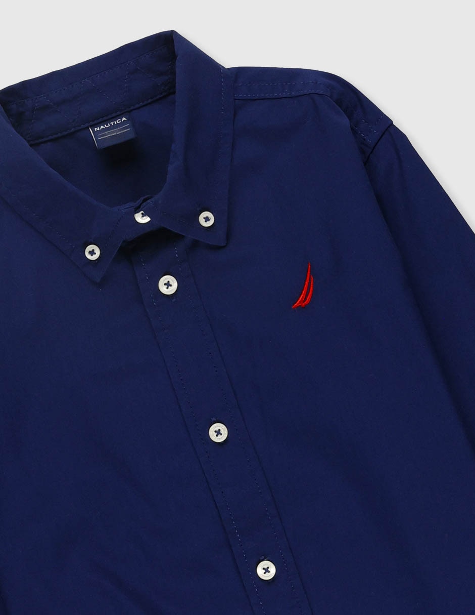 Camisa casual nautica moda de algodón manga larga para niño