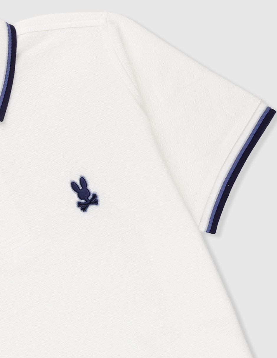 Playera tipo polo de algodón pima para niño 3