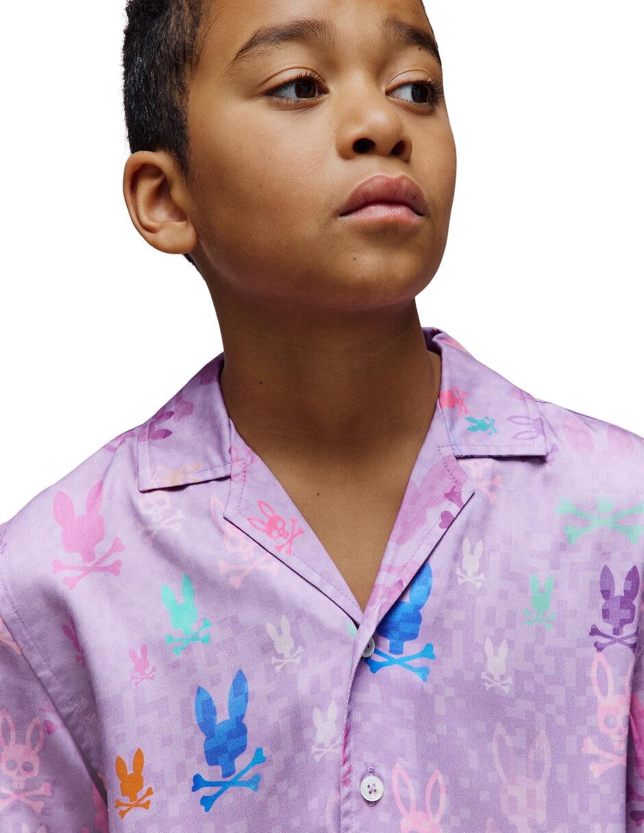 Camisa casual psycho bunny manga corta para niño