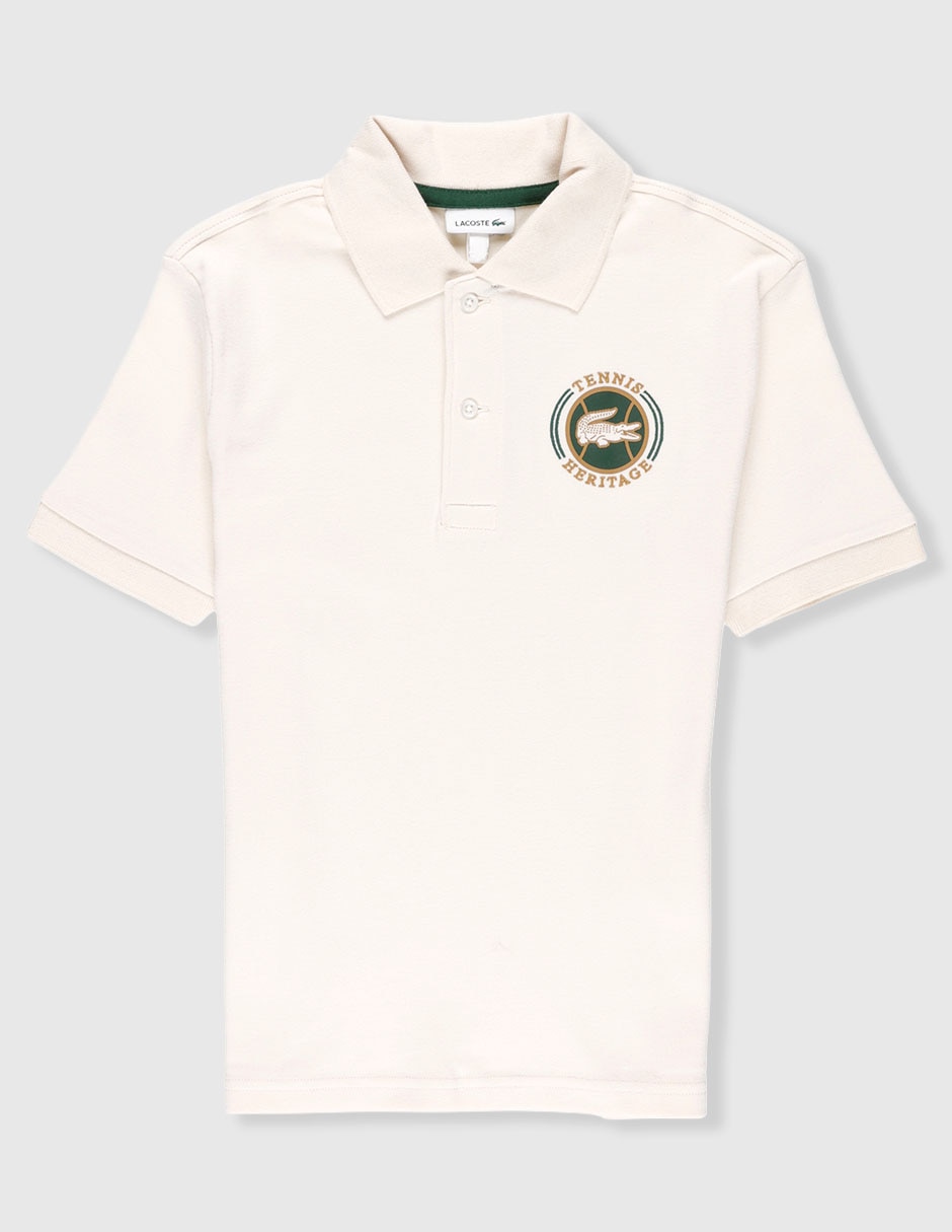 Playera tipo polo de algodón para niño