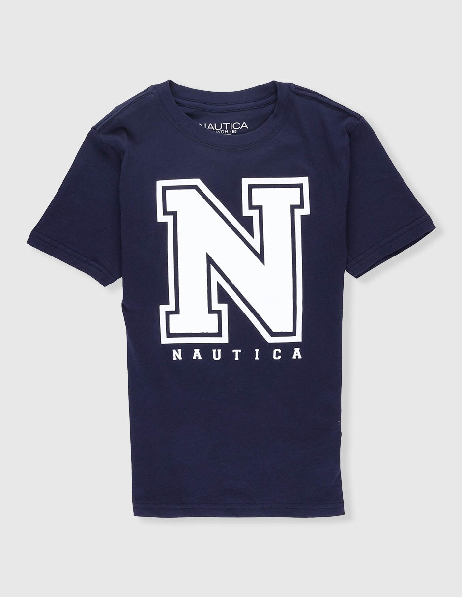 Playera nautica moda manga corta para niño