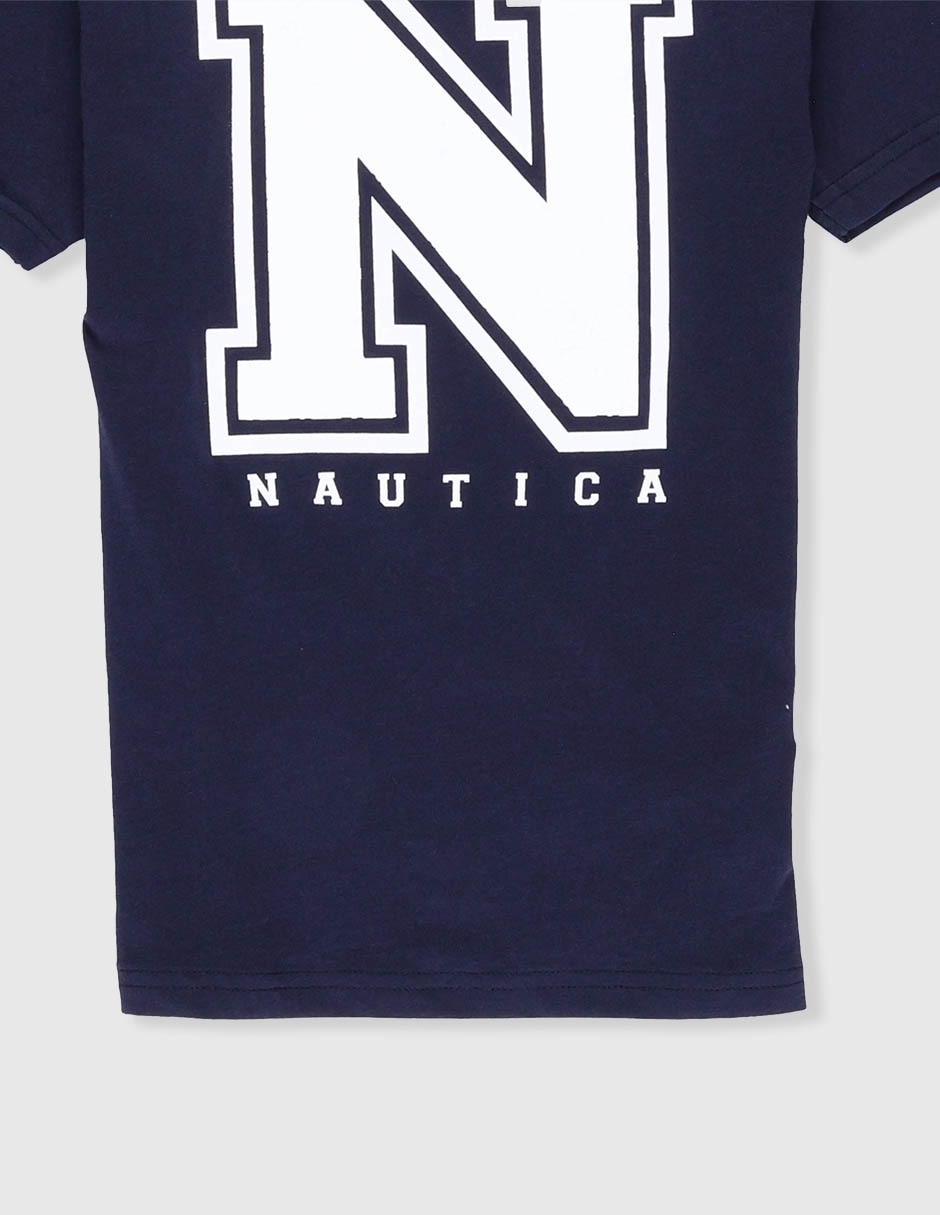 Playera nautica moda manga corta para niño