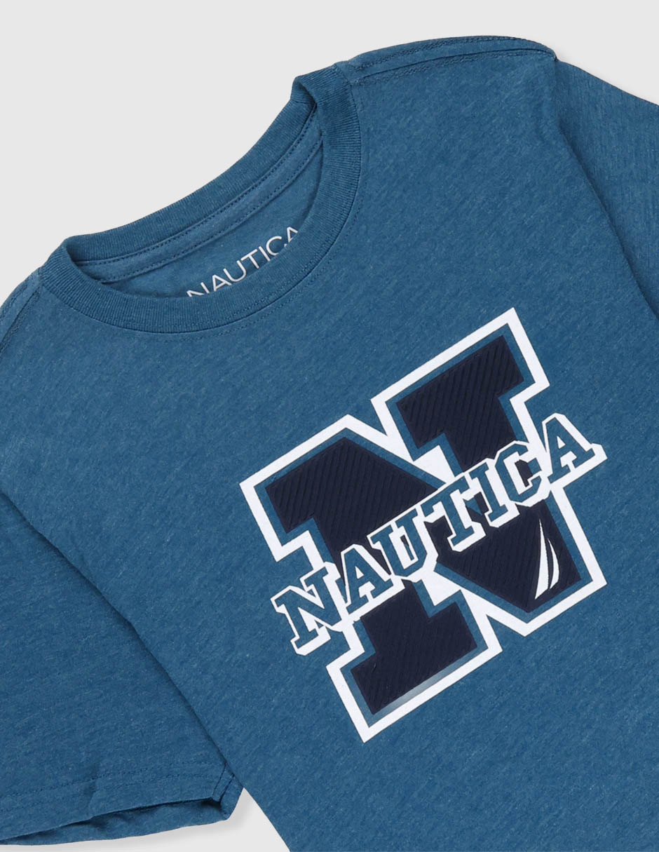 Playera nautica moda manga regular para niño