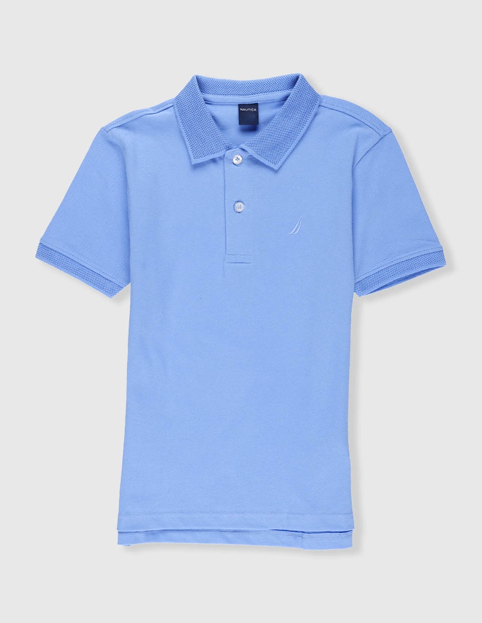Playera tipo polo nautica moda de algodón para niño