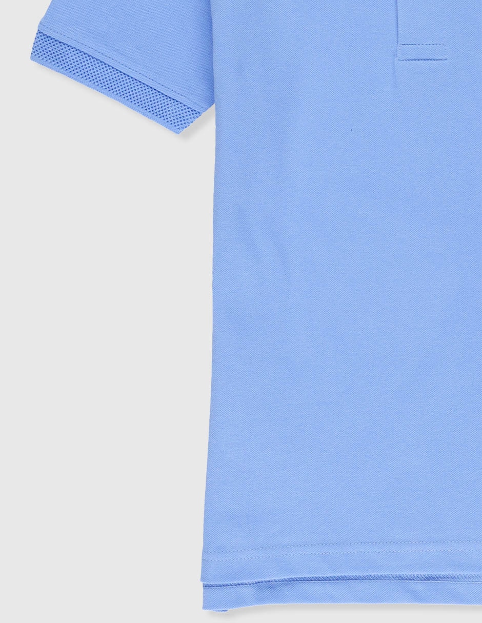 Playera tipo polo nautica moda de algodón para niño