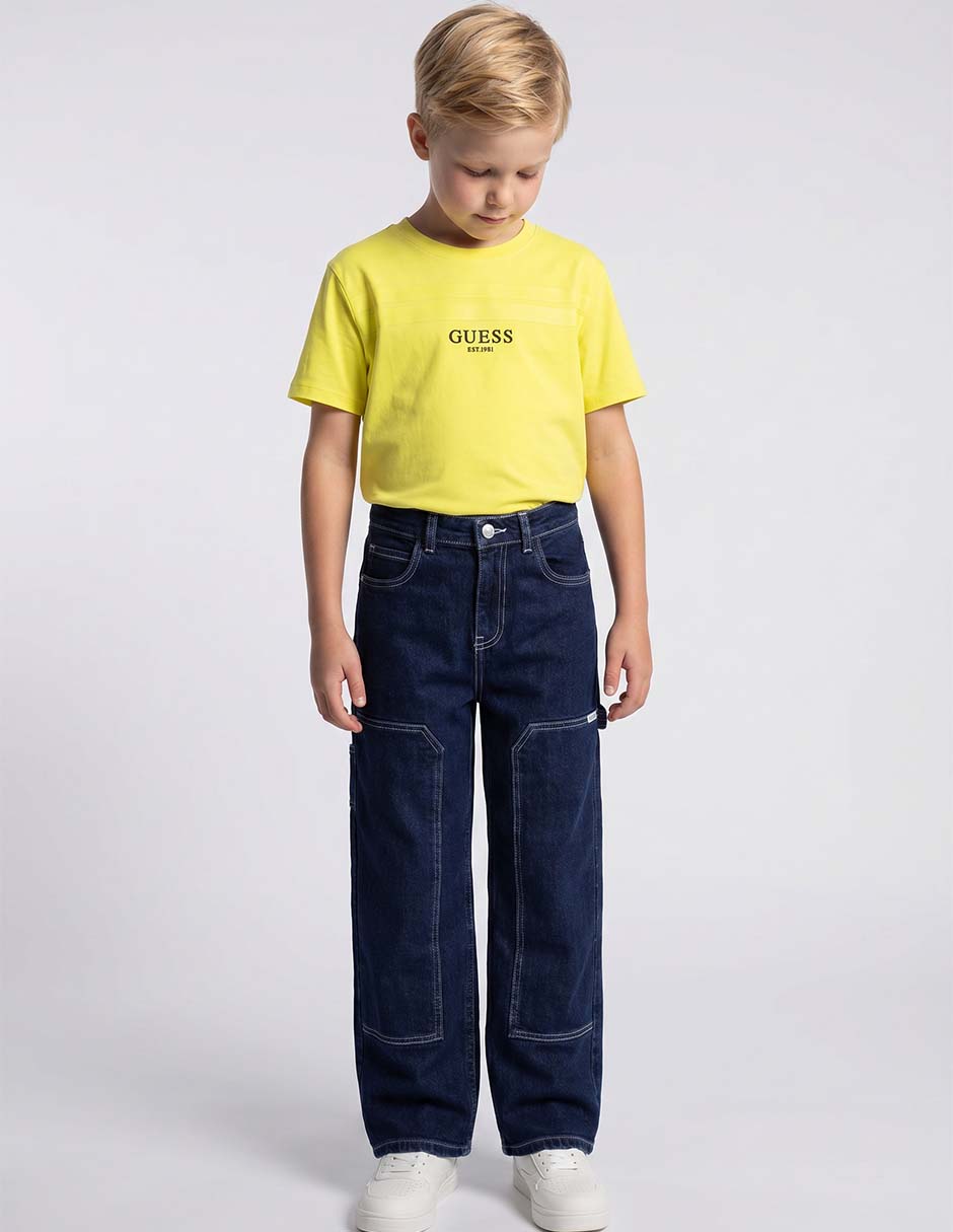 Jeans baggy lavado obscuro para niño Jeans baggy lavado obscuro para niño