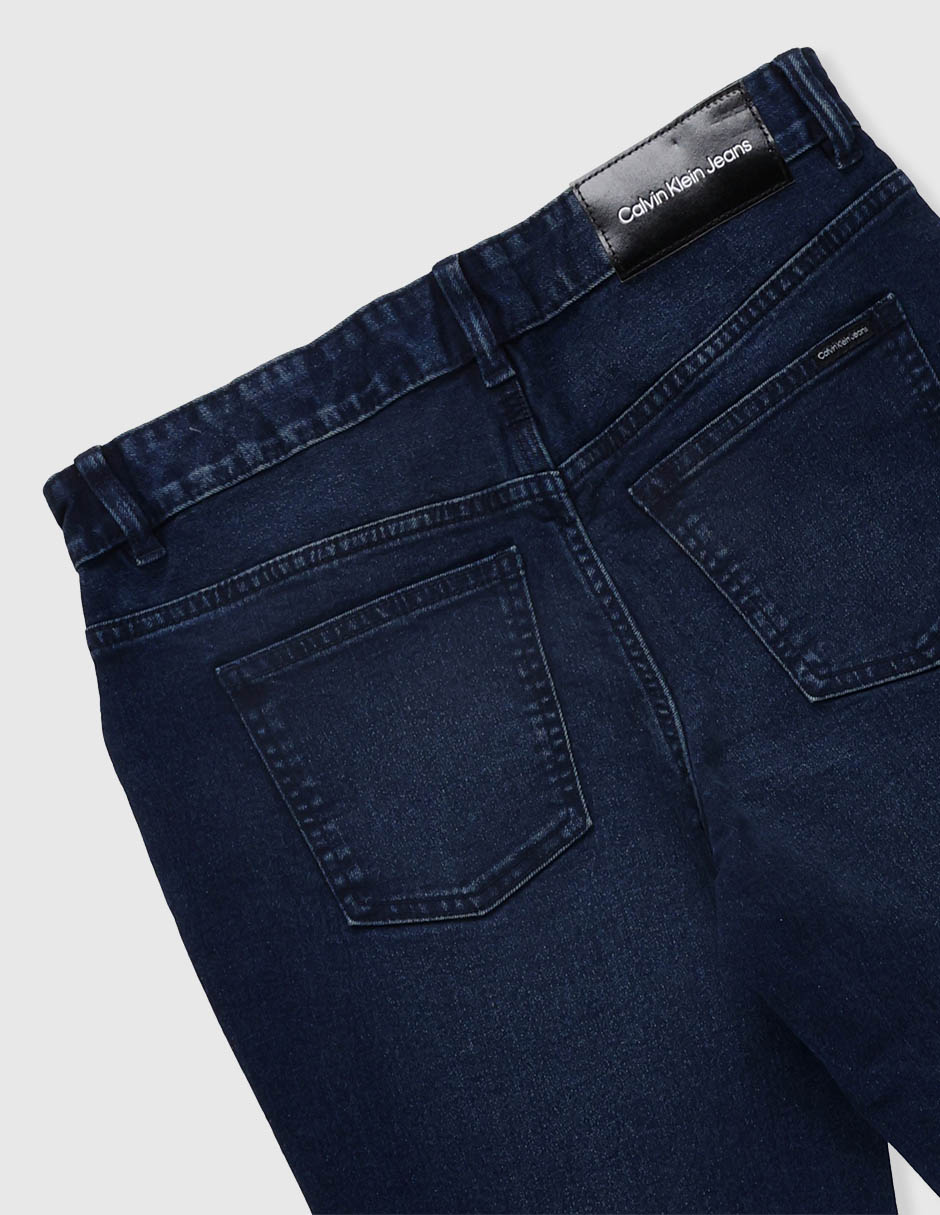 Jeans regular slim calvin klein lavado denim infantil niño