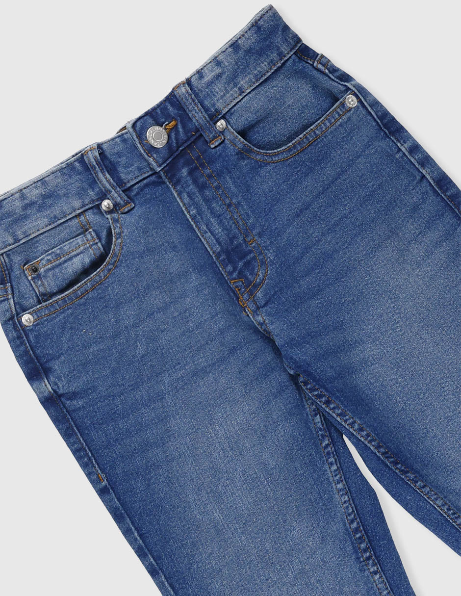 Jeans regular slim calvin klein lavado denim infantil niño