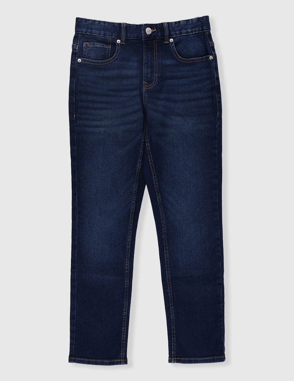 Jeans regular slim calvin klein lavado denim infantil niño