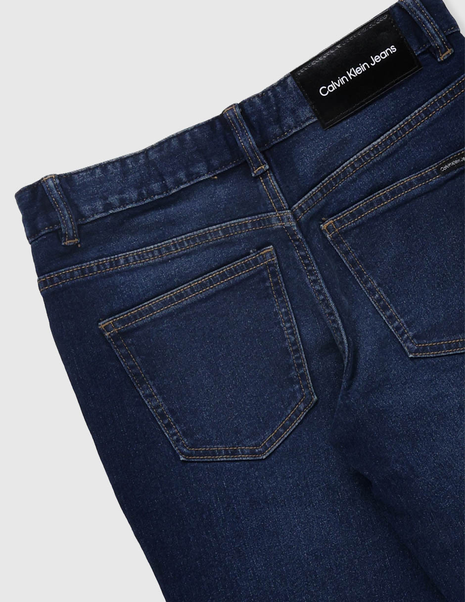 Jeans regular slim calvin klein lavado denim infantil niño