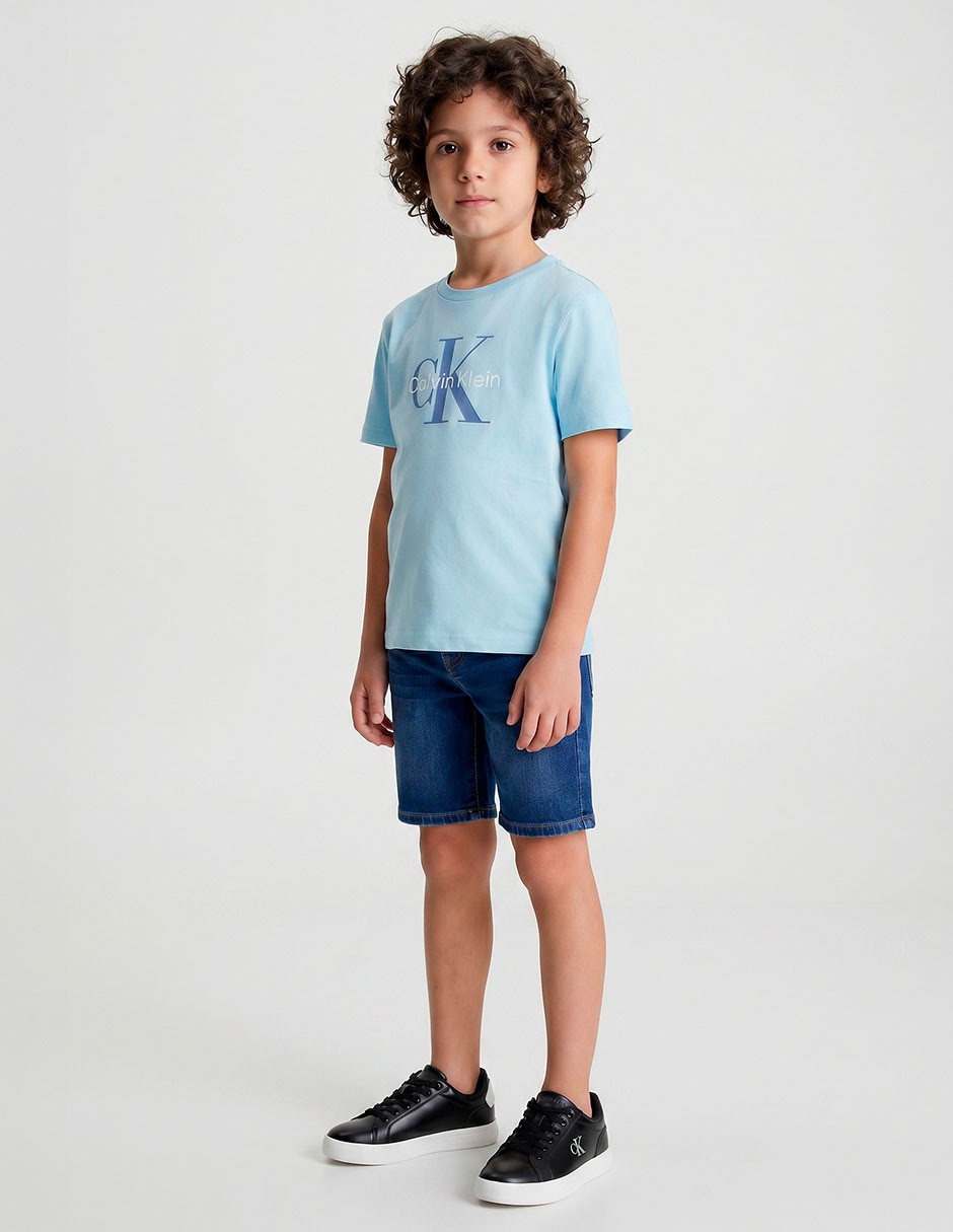 Playera ck manga corta redondo niño