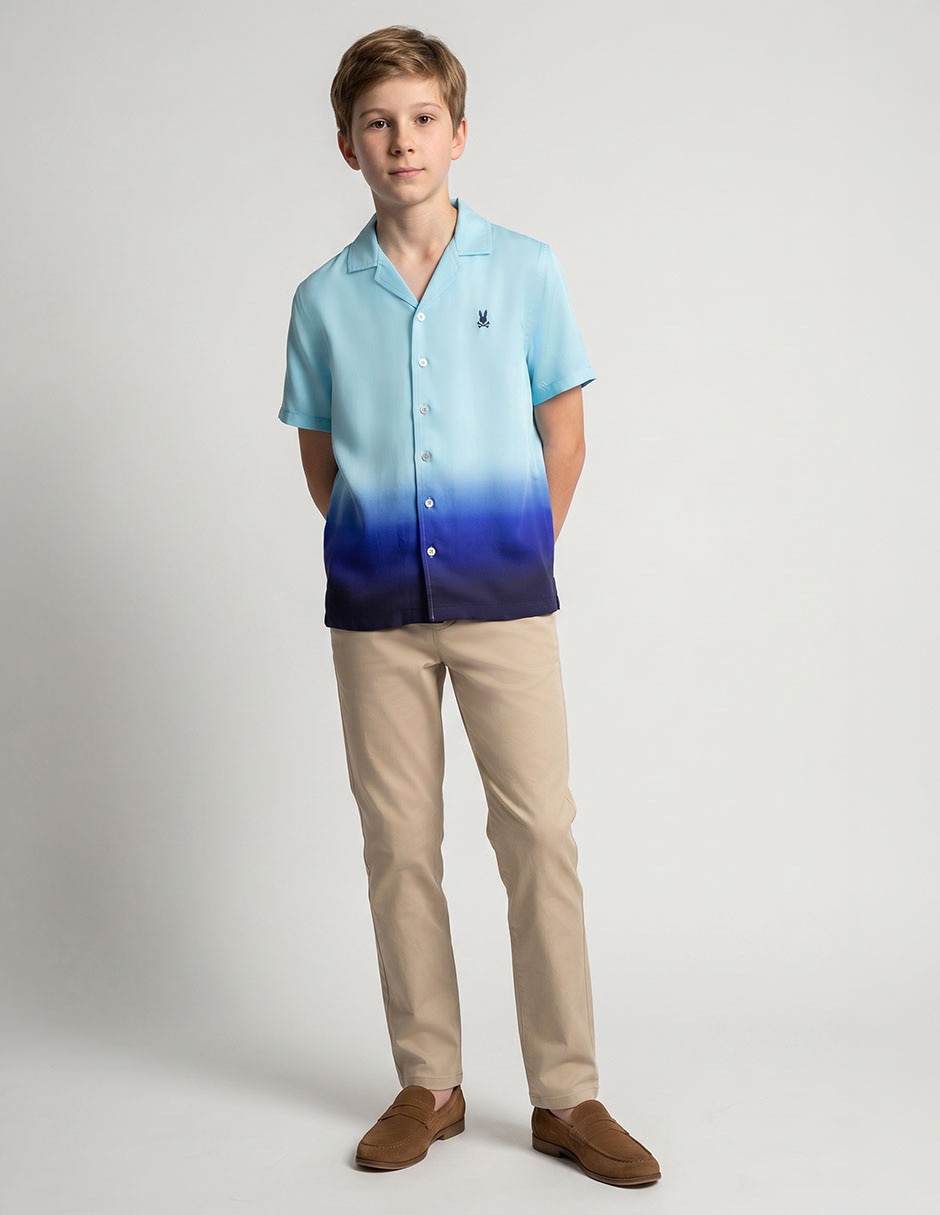 Camisa casual manga corta para niño Camisa casual manga corta para niño