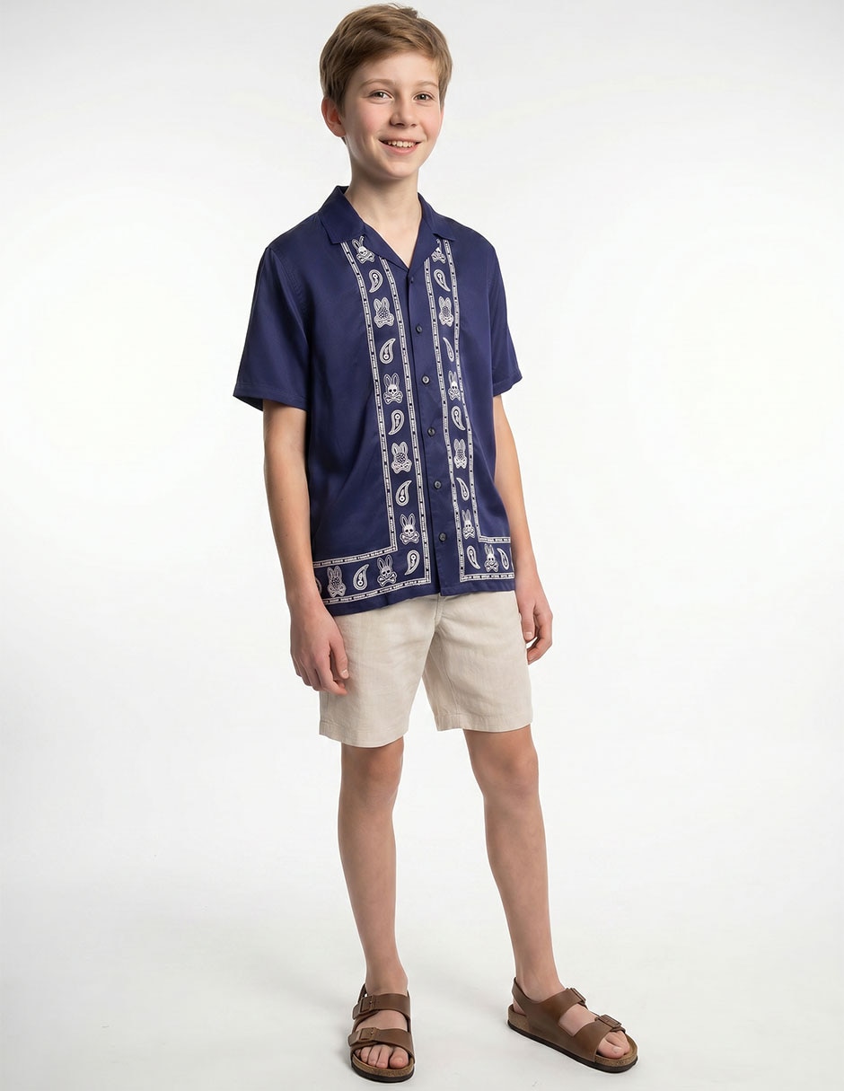 Camisa casual manga corta para niño