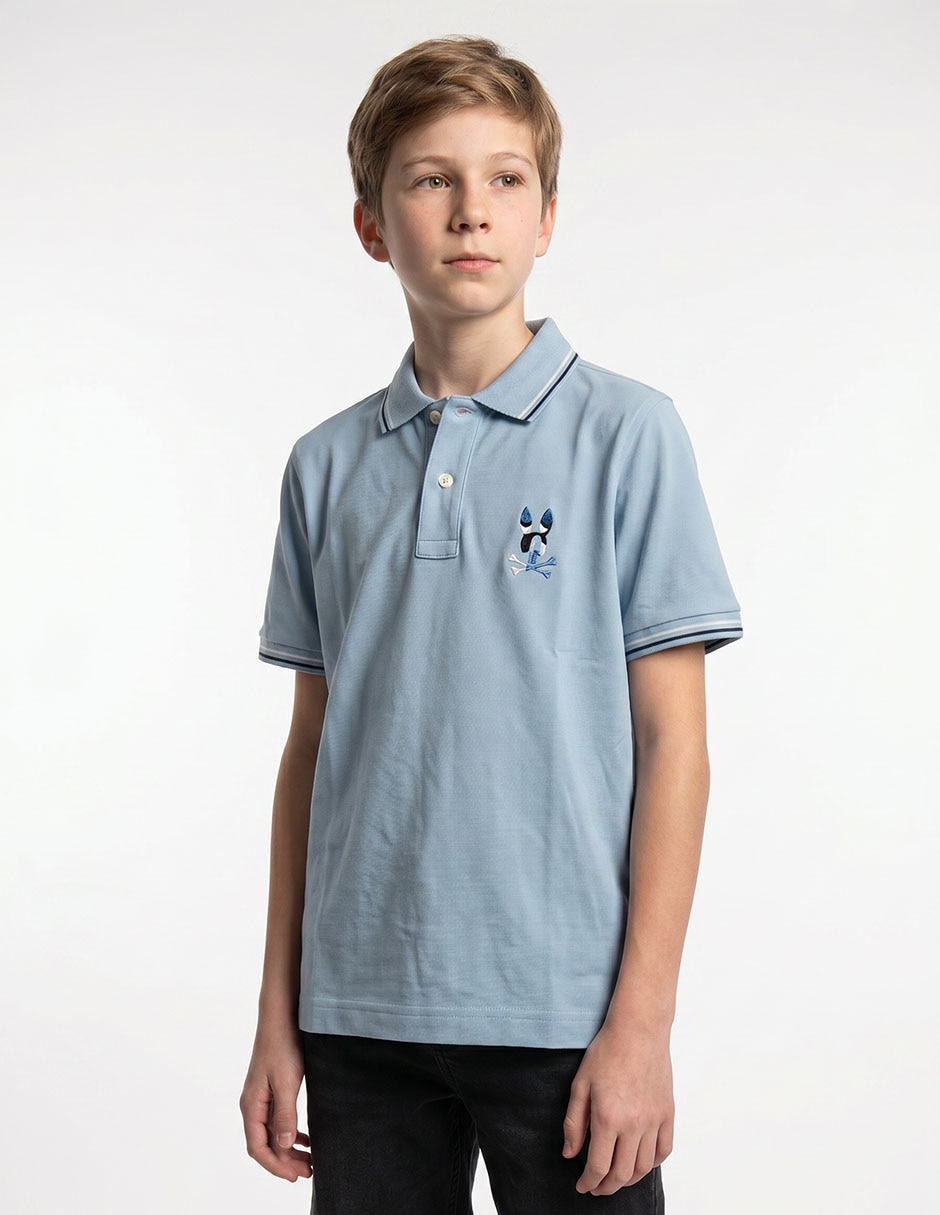 Playera tipo polo para niño