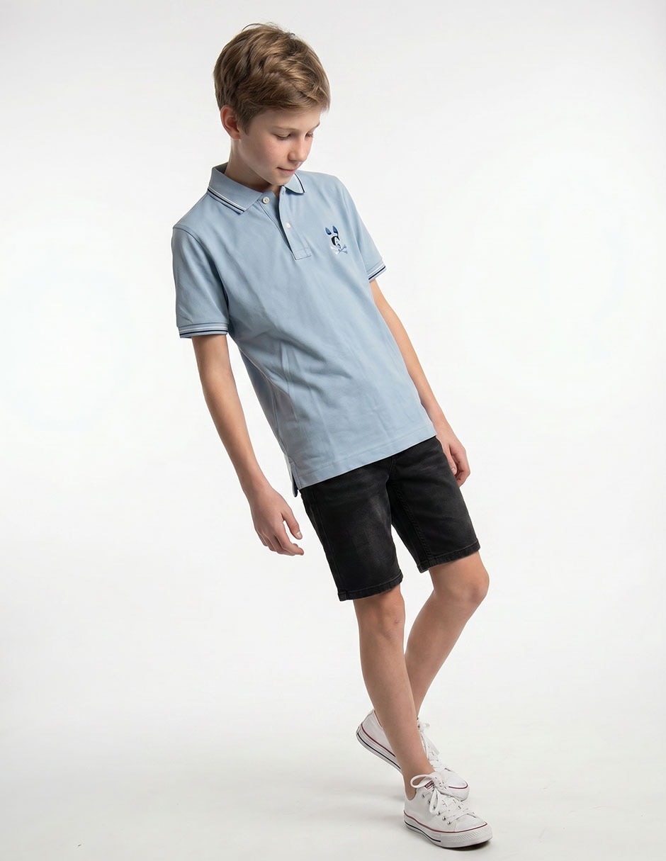 Playera tipo polo para niño 3