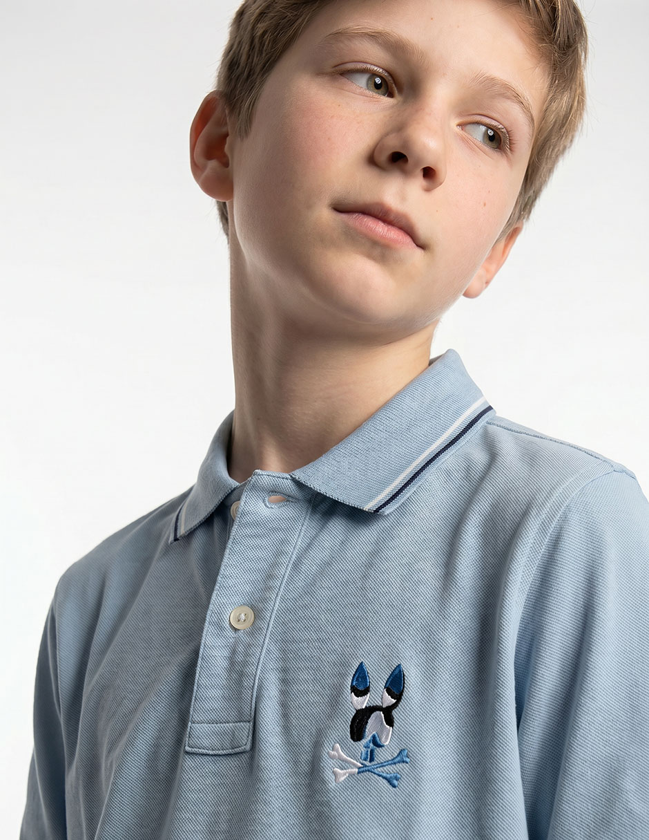 Playera tipo polo para niño 4