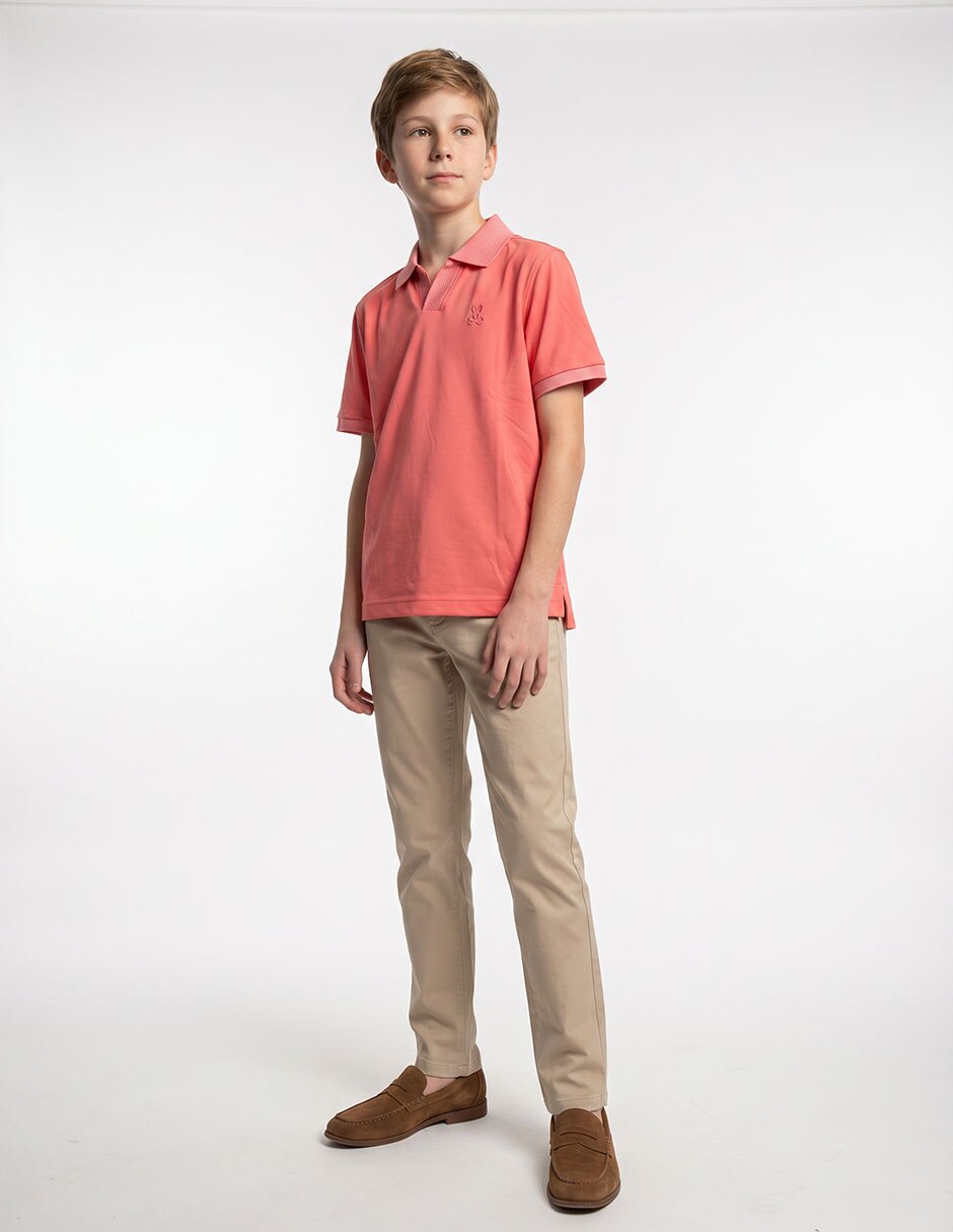 Playera tipo polo para niño