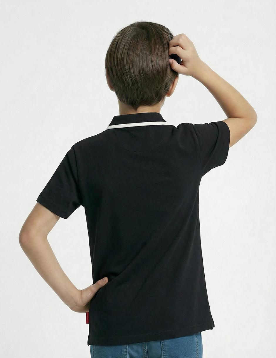 Playera tipo polo psycho bunny de algodón para niño