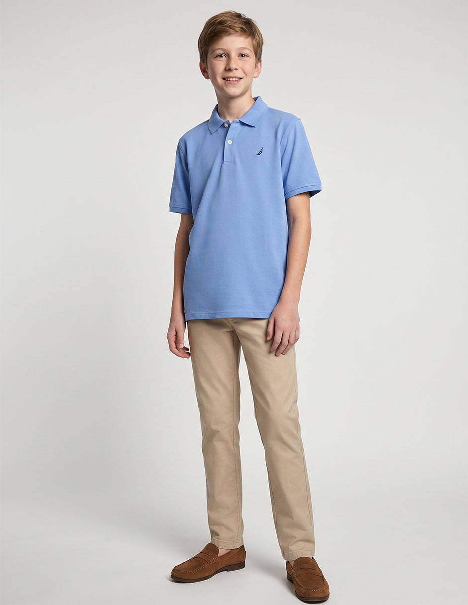 Playera tipo polo para niño
