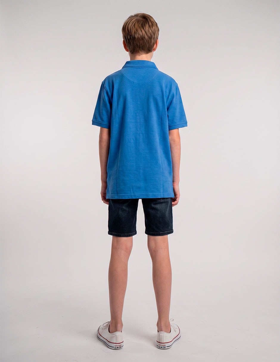 Playera tipo polo de algodón para niño 2