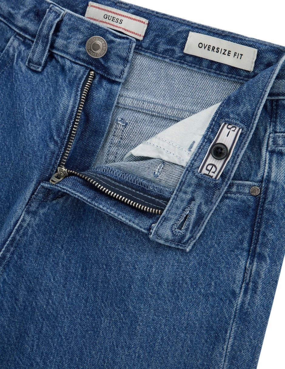 Jeans regular amplio l6ya08d1232-mcwl lavado denim para niño 3
