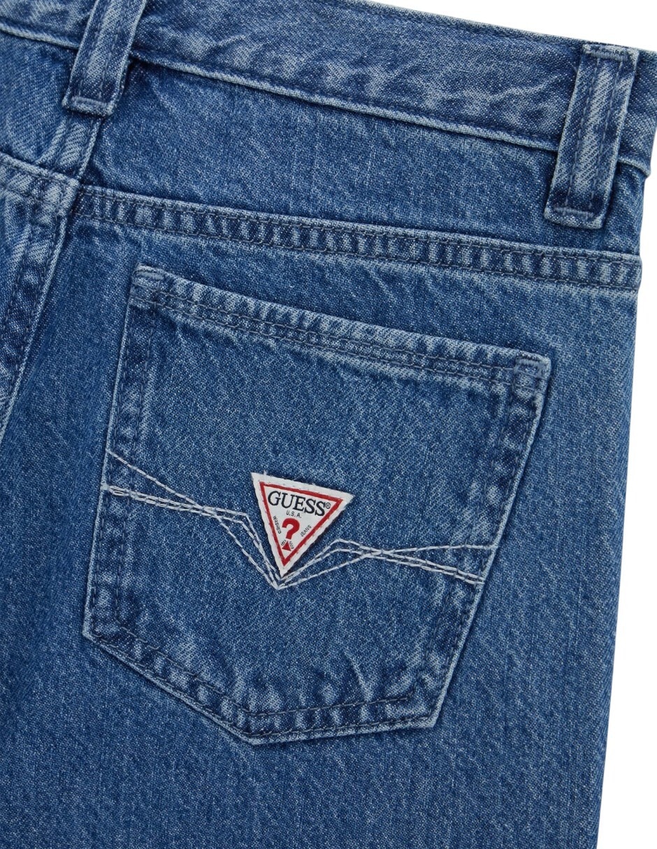 Jeans regular amplio l6ya08d1232-mcwl lavado denim para niño 4