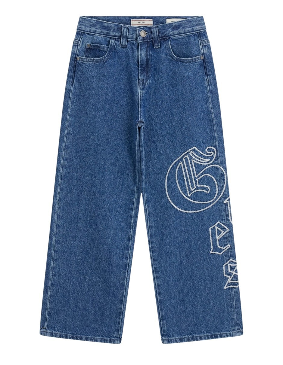 Jeans regular amplio l6ya08d1232-mcwl lavado denim para niño