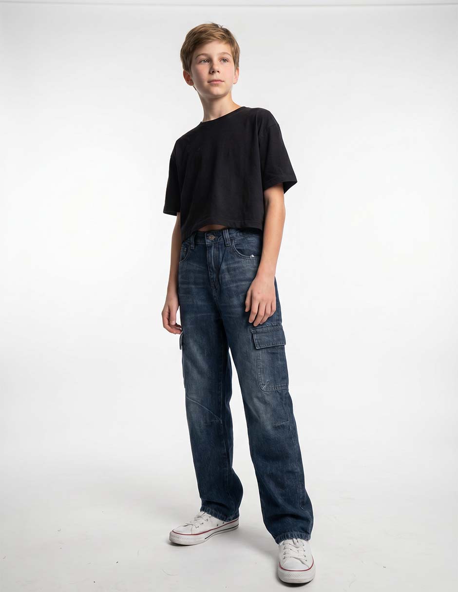 Jeans amplio degradado para niño Jeans amplio degradado para niño