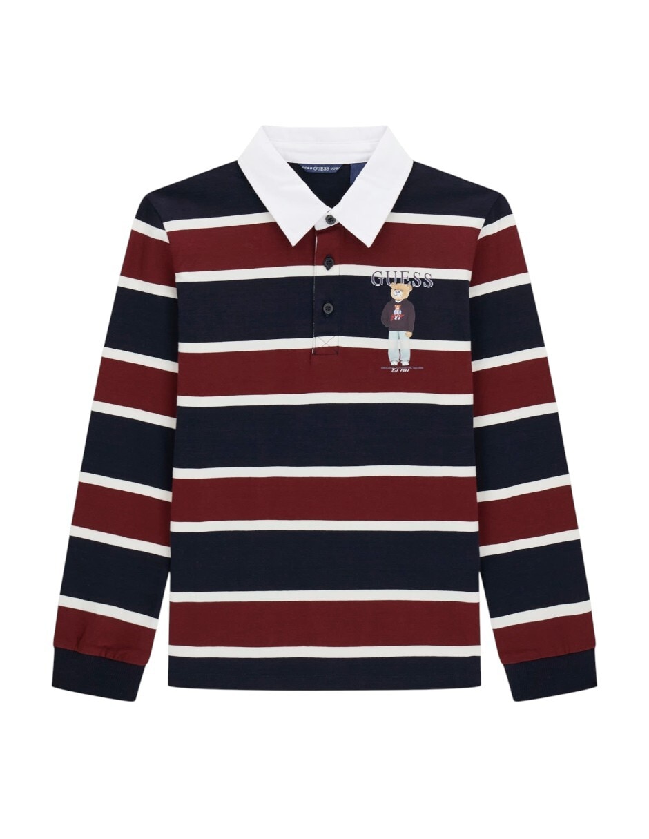 Playera tipo polo Sm26 de algodón para niño