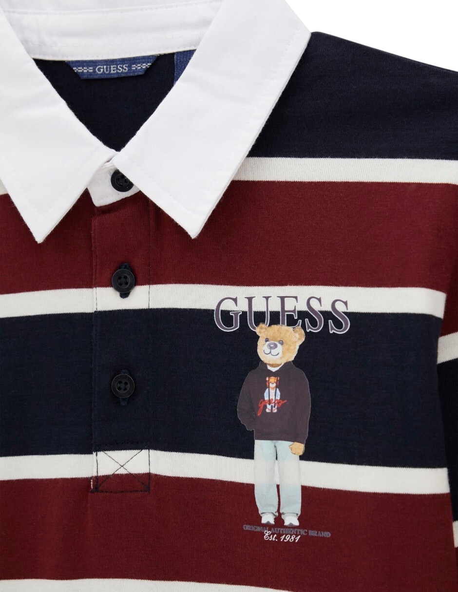 Playera tipo polo Sm26 de algodón para niño 4