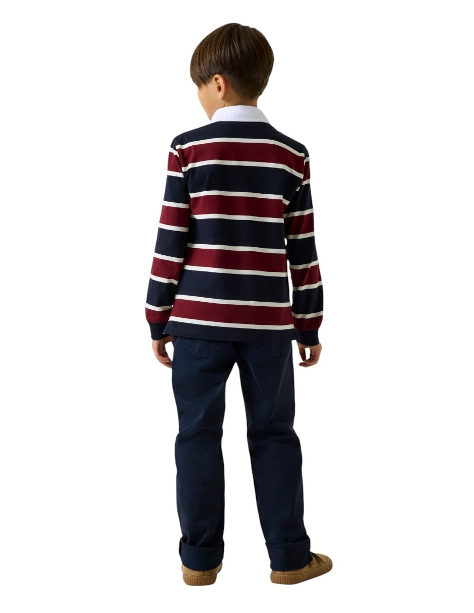 Playera tipo polo Sm26 de algodón para niño 2