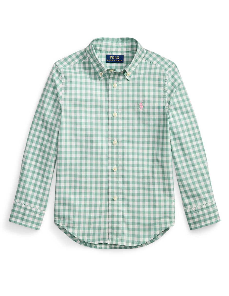 Camisa casual de algodón manga larga para niño Camisa casual de algodón manga larga para niño
