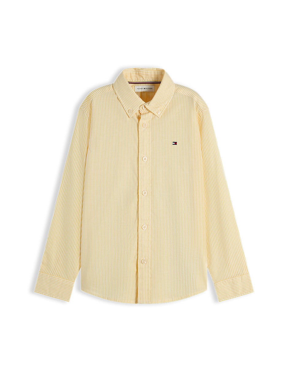 Camisa casual de algodón manga larga para niño 1
