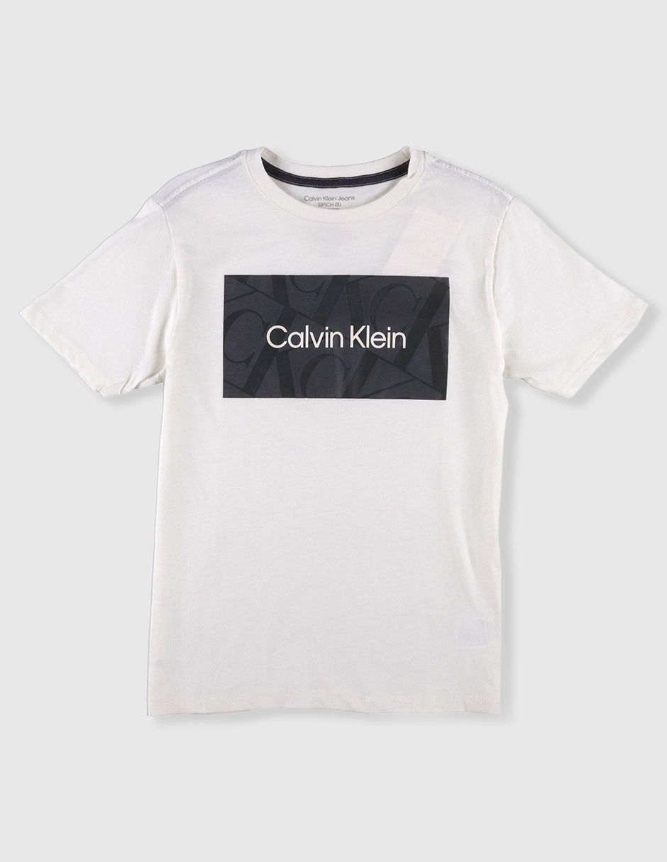 Playera Ck Niño Blanca Manga Corta Para Niño Playera Ck Niño Blanca Manga Corta Para Niño