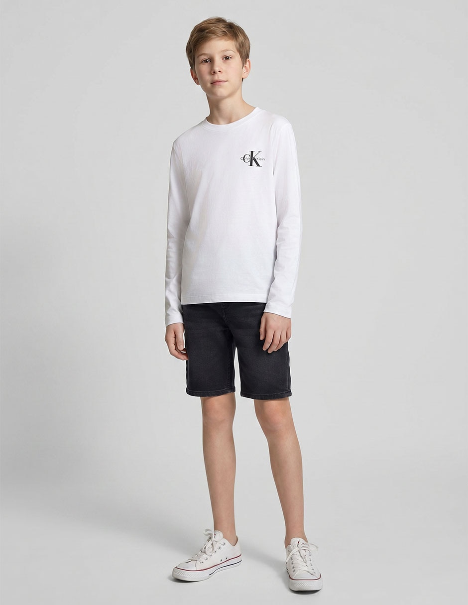 Playera Manga Larga Ck Niño Blanca Manga Larga Para Niño Playera Manga Larga Ck Niño Blanca Manga Larga Para Niño