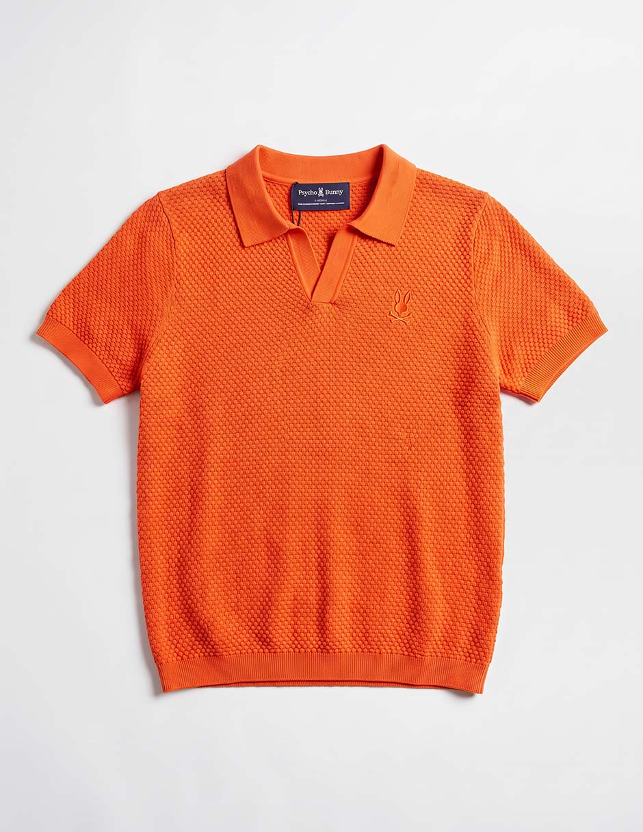Playera tipo polo psycho bunny de algodón para niño