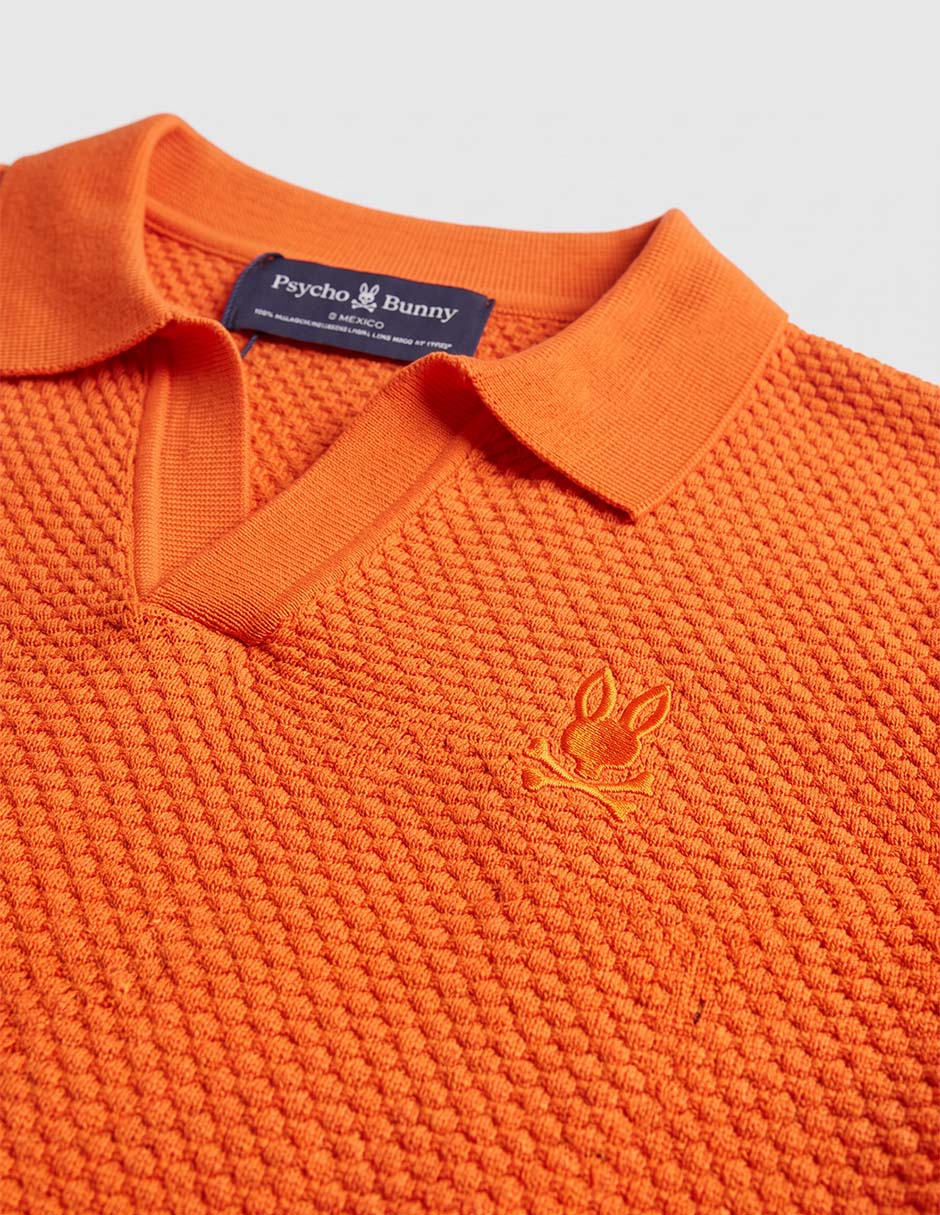 Playera tipo polo psycho bunny de algodón para niño