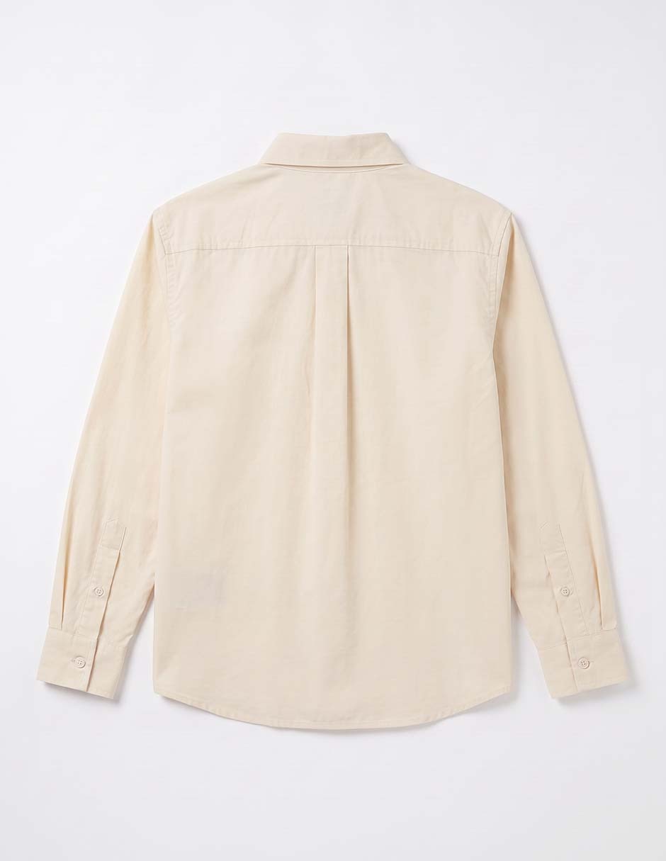 Camisa casual de algodón manga larga para niño 4