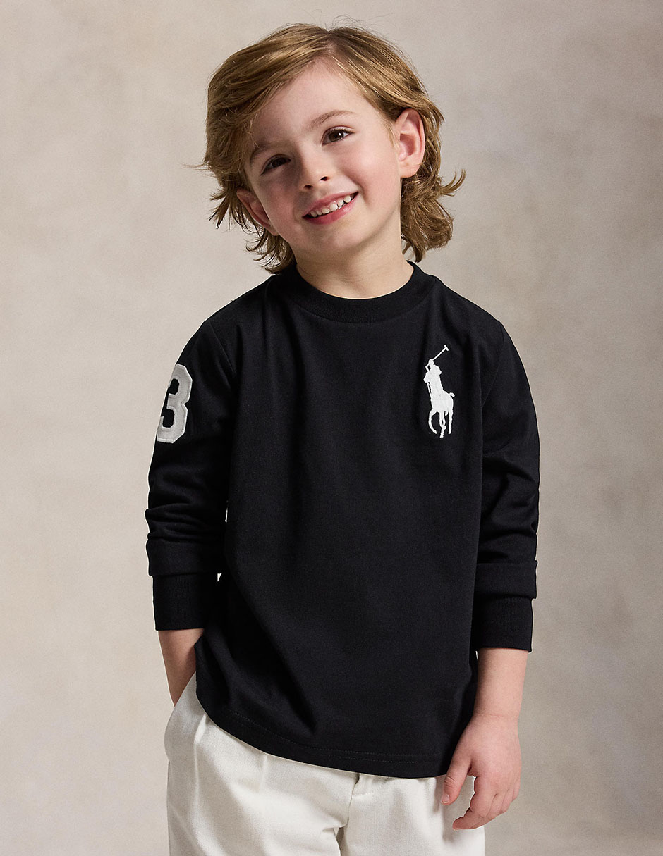 Playera polo manga larga para niño 5