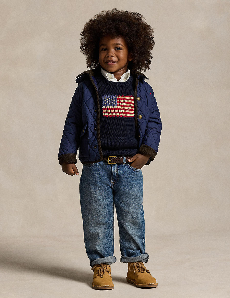 Jeans straight deslavado para niño Jeans straight deslavado para niño