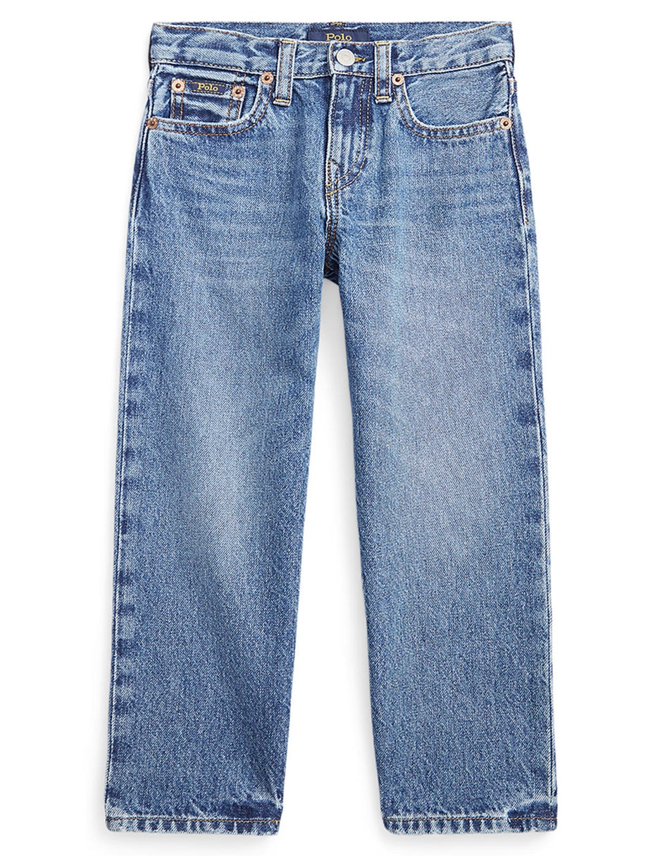 Jeans straight deslavado para niño
