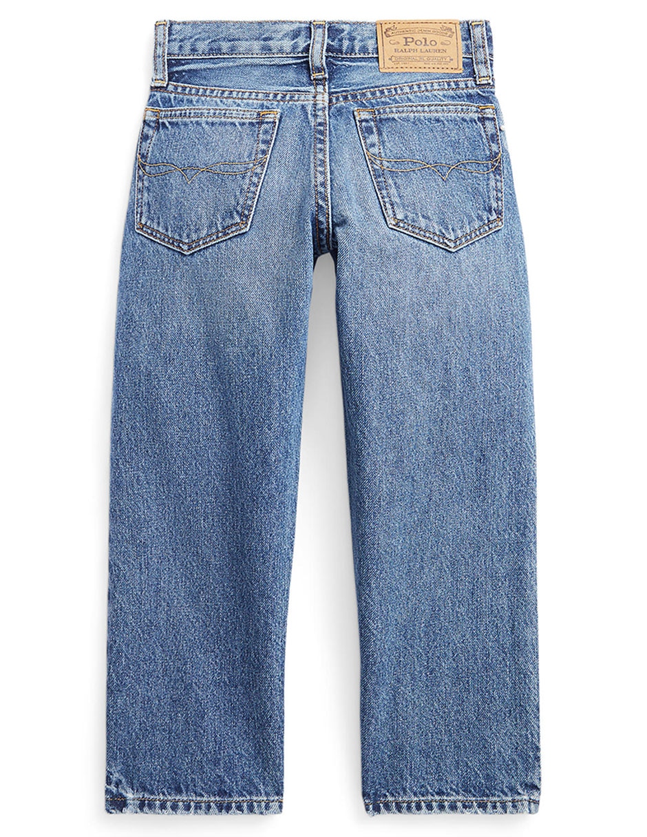 Jeans straight deslavado para niño
