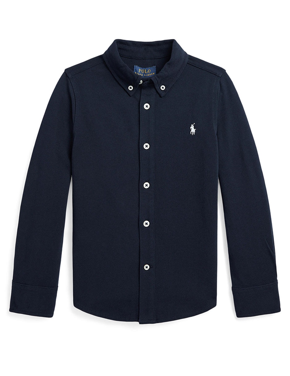 Camisa casual de algodón manga larga para niño 3