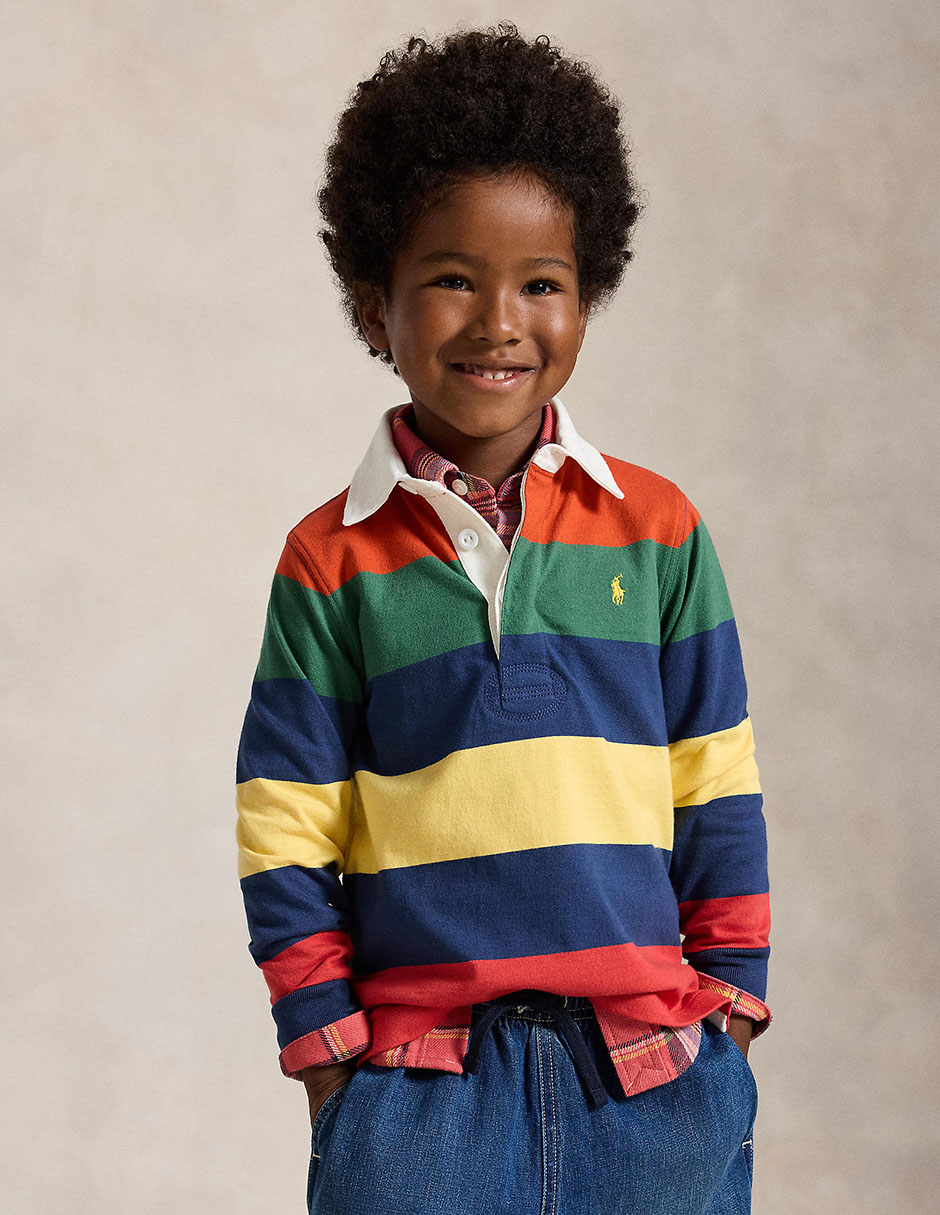 Playera tipo polo de algodón para niño Playera tipo polo de algodón para niño