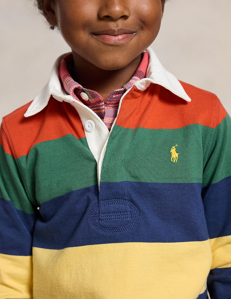 Playera tipo polo de algodón para niño 4
